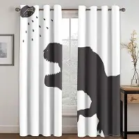 Yiran Furniture Tecknade Barnrumsgardiner Pojkar och Flickor Sovrum Söt Dinosaurie Mörkläggande Nya Färdiga Gardiner Burspråksfönster Balkong 100W130H(CM)40x51in&Grommet Top