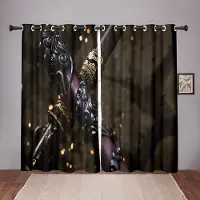 Yiran Furniture 3D Spel Black Myth WUKONG Mönster Gardiner 2 Paneler Ungdomar Spelälskare Vardagsrum Sovrum Esports-rum Dekor 50W130H(CM)x2PCS&Grommet Top