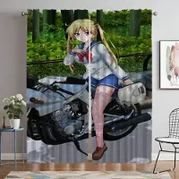 Yiran Furniture Bakuon Fönstergardin för Rum 2 Paneler Myggnät Gardiner Persienner Avskärmning Tyg för Sovrum Heminredningsgardiner Vardagsrum W60xH90cmx2pcs-CL