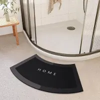 Yiran Furniture Badrumsmattor är smutsavvisande och lätta att hantera. Böjda diatomitlera vattenabsorberande och halkfria fotmattor. Badrumsduschrum fotmattor. 45*75cm gray