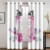 Yiran Furniture Ros Blomma Parfymflaska Rosa Romantisk Ljusfiltrerande Draperier Tema Dekor 2 Paneler Tunna Gardiner För Flickors Sovrum Vardagsrum 100W160H(CM)40x63in&Grommet Top