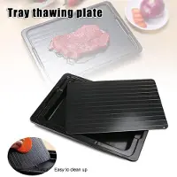 Ideal World Hushållssnabb upptiningsbricka Aluminium Matupptiningsplatta Kök Fryst Kött Upptiningsverktyg gray