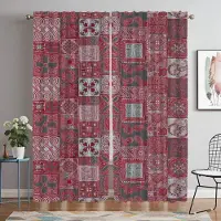 Yiran Furniture Bohemiska köksgardiner för kameraavskärmning Moderna vardagsrumsgardiner 2 delar Halloweendekoration Fönstergardiner Rullgardiner W60xH90cmx2pcs-CL