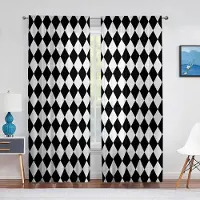 Yiran Furniture Svart och vit rutig skir voile gardin för vardagsrum sovrum Köksdekorationer Racerbil Flagga Fönster Tyll Gardiner W65X60H(cm)X2Pcs&Grommet Top