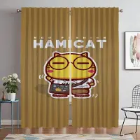 Yiran Furniture Hamicat Mörkläggningsgardin för Rum 2 Paneler Myggskyddsgardiner Tyg för Sovrum Heminredningsgardiner Avskärmning Skuggor Barn W60xH90cmx2pcs-CL