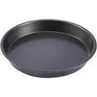 TOMTOP JMS 9 tums rund pizzapanna i kolstål med non-stick-beläggning Mikrovågsugn Bakformar Pannor Pajform Bakning black