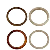 KITCHEN-MALL 4 stycken akrylarmband för kvinnor, minimalistiska, eleganta, med akrylmarmorering, retroarmband, utsökt present, lämpliga för kvinnor, punk brown