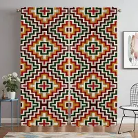 Yiran Furniture Bohemias Gardiner för Sovrum Eleganta Rumsgardiner 2 Delar Vardagsrumsgardin Halloween Dekoration Avskärmning Kök Mörkläggning W60xH90cmx2pcs-CL