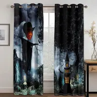 Yiran Furniture Mörkt Djurskelettmönster Cool Pojke Sovrum Vardagsrum Balkong Heminredning Gardiner 100W130H(CM)40x51in&Grommet Top