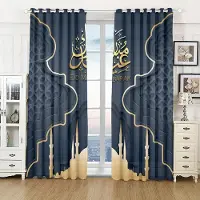 Yiran Furniture Islamisk Traditionell Festival Eid Gardin Lyx Vardagsrum Sovrum Heminredning Skuggardiner 2 Paneler Hålbandskrokar 100W130H(CM)40x51in&Grommet Top
