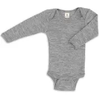 Engel Body - l/ä - Ull/Silke - Gråmelerad - - 50/56 - Body L/Ä