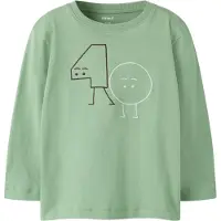 Name it T-shirt 'NMMOLAF' brun / ljusgrön / vit