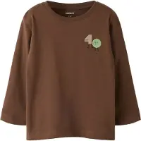Name it T-shirt 'NMMOLAF' beige / brun / ljusgrön