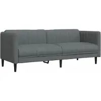 vidaXL Soffa 3-sits mörkgrå tyg