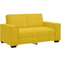 vidaXL 2-sitssoffa gul 160x78x84 cm sammet
