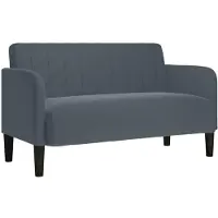 vidaXL Loveseat soffa mörkgrå 109 cm sammet