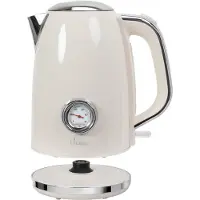 Silva nostalgia 170 Vattenkokare med display, Start-stoppautomatik Cremevit (blank) Kapacitet: 1.7 l