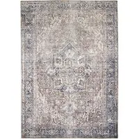FRAAI Vintage matta | Lugan blå/taupe hos Volero | 140x200cm | Blå | Cotton | Rektangel | Inomhusmattor