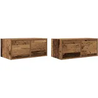vidaXL TV-bänkar 2 st gammalt trä 60x31x25,5 cm konstruerat trä