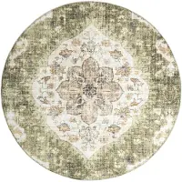 FRAAI Rund vintage utomhusmatta | Santo Mandala grön | Ø 160cm | Grön | 3D | Mesh | Rund | Utomhusmattor