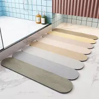 Yiran Furniture Absorberande Mat Vid Badrumsdörren Badrum Snabbtorkande Halkfri Mat Badrumsfotmatta Kiselgur Vadderad Matta 40*60cm gray