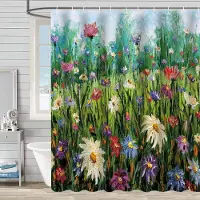 Warmth Home Duschdraperi Vattentätt och Mögelbeständigt 3D Digitaltryck Växt Stenmönster Dusch Badrumsavdelare Shower curtain 120 * 180