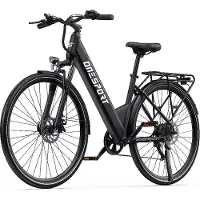 ONESPORT OT12 Terräng Elcykel 250W Motor 36V13Ah Batteri E-cykel Med Passagerarsäte 27,5 Tum Vägdäck Utomhus Vuxen Elcykel grå