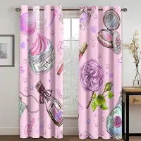 Yiran Furniture Moderna Personliga Rosa Flicka Shoppingmönster Tjock Skugga Fönstergardiner Vardagsrum Sovrum Hög Mörkläggningsgardin Olika Stilar W55 X H120cm X 2&Grommet Top white