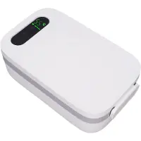 Konnwei Uppvärmd matlåda 304 rostfritt stål Batteridriven sladdlös elektrisk matlåda Bärbar matvärmare för bilarbete L white