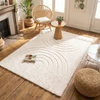 FRAAI Fluffig matta | Carvy Arches gräddvit hos Volero | 80x150cm | Creme | Cotton | Rektangel | Inomhusmattor