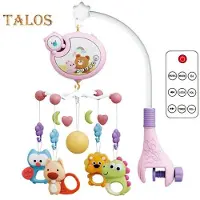 Vogue Wardrobe Babymobiler för spjälsängar Spjälsängsmobil med musik & ljus Fjärrkontroll Roterande skallra Leksak Stjärnprojektion Avslappnande musik Babyspjälsängsskallra för pojkar rosa