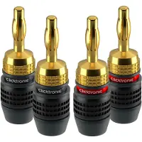 ClickTronic 52546, Bananplugg, guld, 152 g, -20 - 60 °C, 4 st