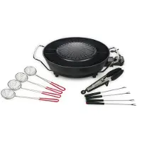 Tristar Korean Hot Pot Grill Fondue 1800 W Non-stick-beläggning, Kontrolljus Svart
