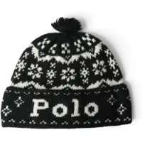 Ralph Lauren för kvinnor. 455P23851001 Svart vintermössa (OSFA), Casual, Ull