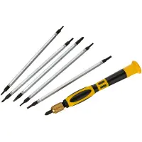 C.K Tools C.K Elektronik och finmekanik Utbytbar knivsats 7 delar Cutter, Phillips-korsskär, sexkantig hylsa (TX)