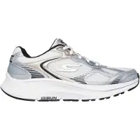 SKECHERS GO RUN Consistent 2.0 Volt Läder Dam Träningsskor Vit/Silver/Svart