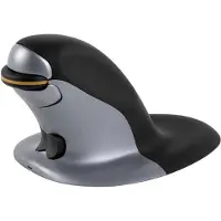 Fellowes Datormus trådlös + ergonomisk | Penguin medium | svart/grå