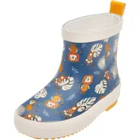 Playshoes Gummistövel brun / petrol / orange / vit