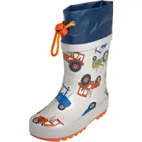 Playshoes Gummistövel marinblå / ljusblå / ljusgrå / mörkorange