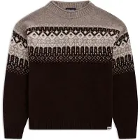 Bergans Steiro Knitted Wool Jumper Dark Chocolate/Rock Taupe/Creme