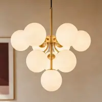 LUCANDE Taklampa , Peyton, dimbara, Vit, Matsal, Glas, Design