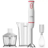 Solac BA5614, Stavmixer, Iskrossning, 1000 W, Röd, Transparent, Vit