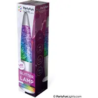 Party Funlight glitterlampa med LED – 34 cm USB