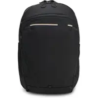 BOSS Backpack in structured fabric with logo and signature stripe
