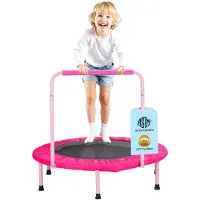 Vevor 90 cm barnstudsmatta, 1 meter inomhus- och utomhusstudsmatta, hopfällbar ministudsmatta med handtag, rebounderstudsmatta för småbarn, födelsedagspresent till barn från 3 år, pojkar och flickor f