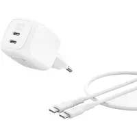 Belkin Dual Usb-c 50w Pd Pps + 1m Kabel Wch019kq1mwh-b6 Usb-c-väggladdare