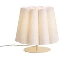 QAZQA Japandi bordslampa beige med tygskärm 22 cm - Jenni