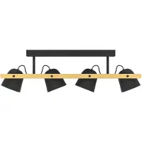 Eglo Smart taklampa Connect Hornwood-Z, dimbar, Svart, Vardagsrum / matsal, Trä, Skandinavisk, Smarta hem taklampa
