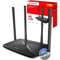 TP-LINK MB115-4G, Wi-Fi 4 (802.11n), Singel-band (2,4 GHz), Nätverksansluten (Ethernet), 4G, Svart, Bordsrouter