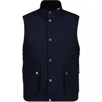 Gant för män. 7006640 Marinblå vadderad väst (S), Casual, Polyester, Marino